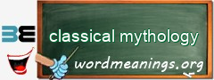 WordMeaning blackboard for classical mythology